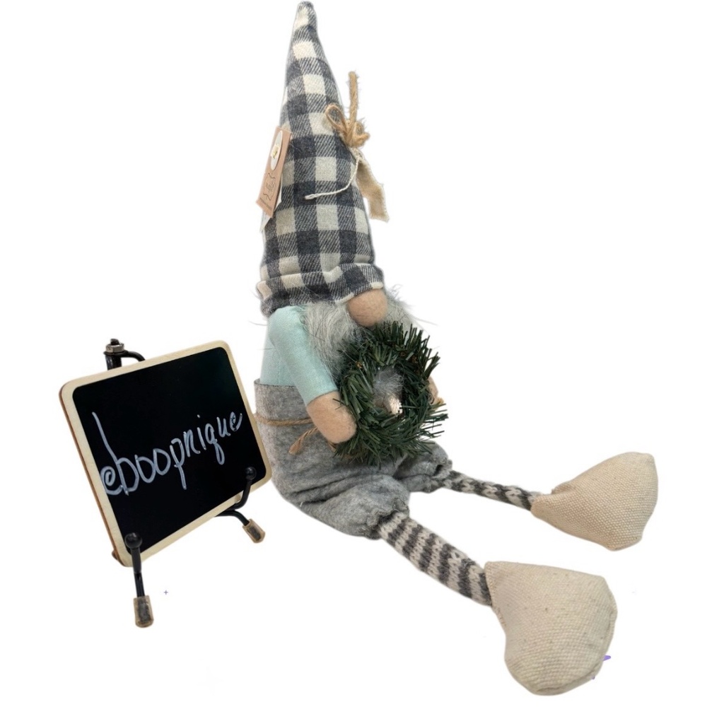 Plaid Gnome Wreath